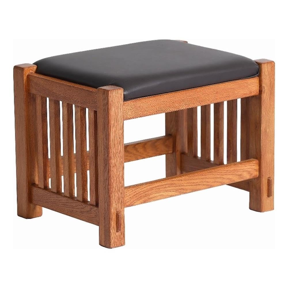 Outdoor Furniture Wood - Mission Oak Foot Stool with Spindles