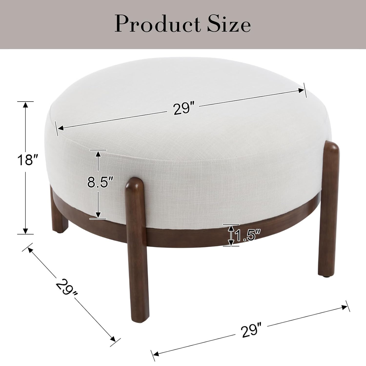 Sherpa Fabric Ottoman Bench wi - Outdoor Furniture Wood review and price