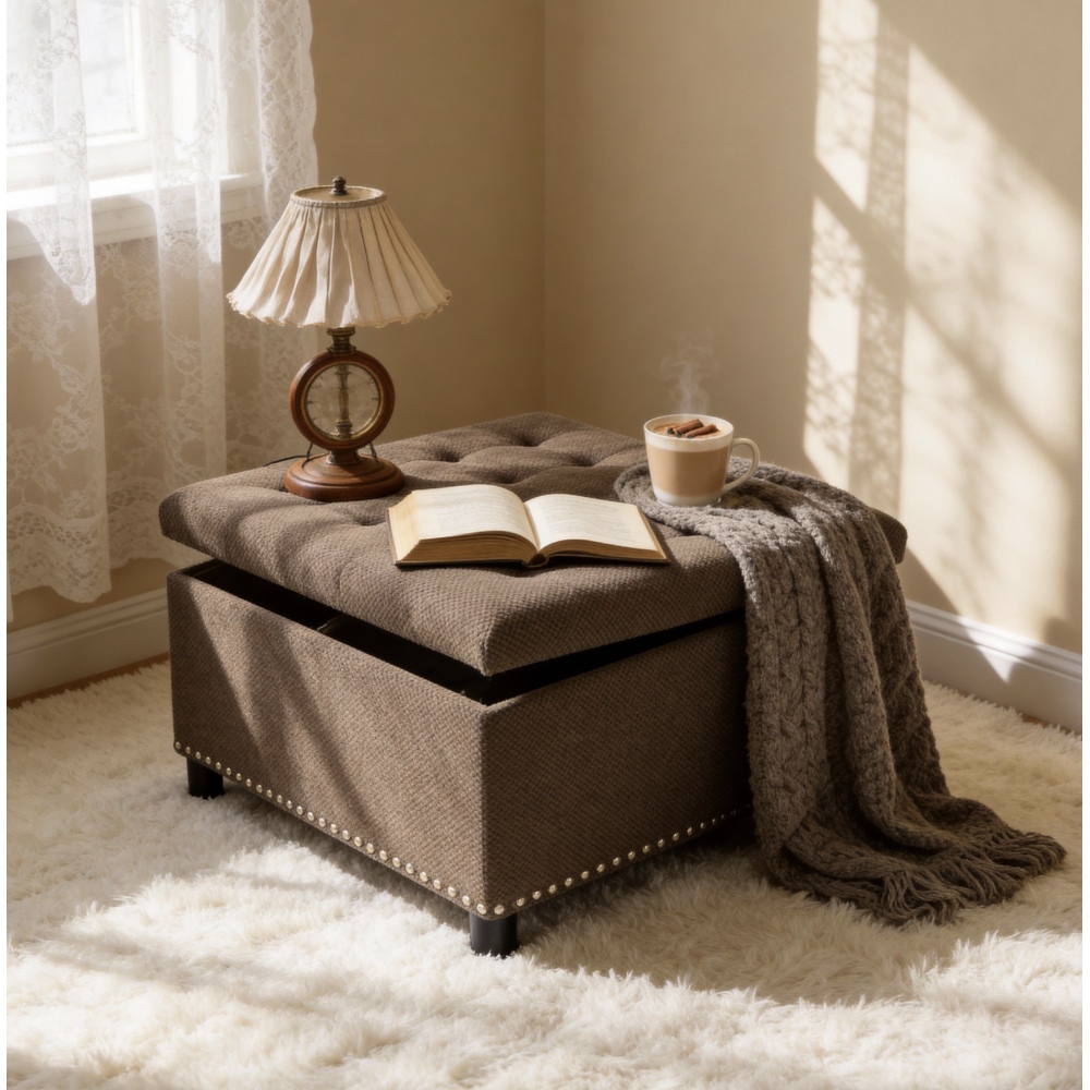 Orraves Dark Brown Square Stor - Outdoor Furniture Wood review and price