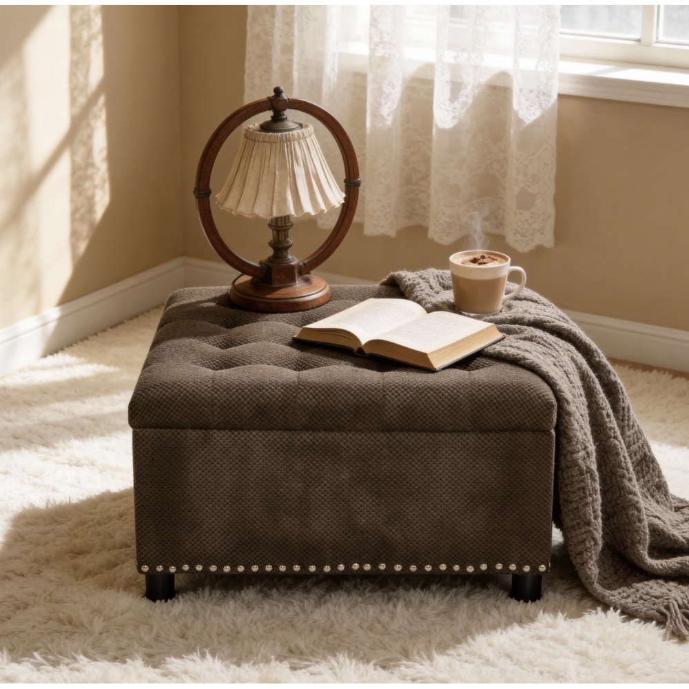 Orraves Dark Brown Square Stor - Outdoor Furniture Wood review and price