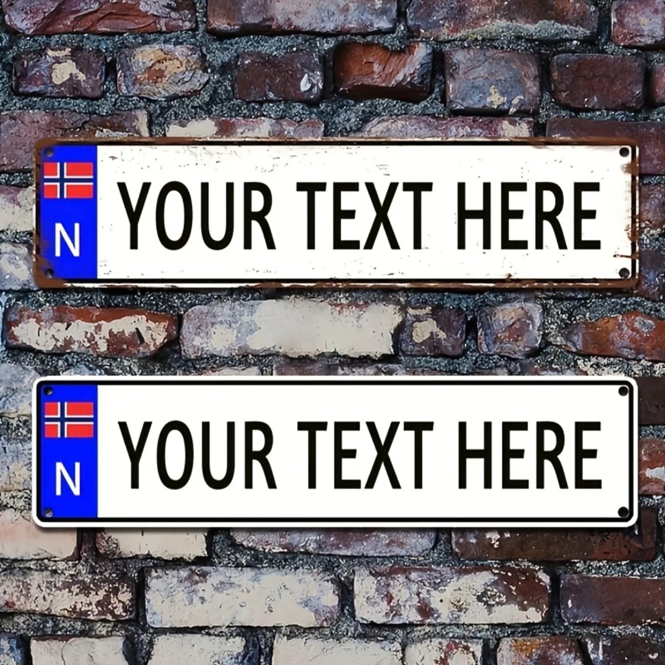 Custom Text Norwegian Vintage  - Outdoor Furniture Metal review and price