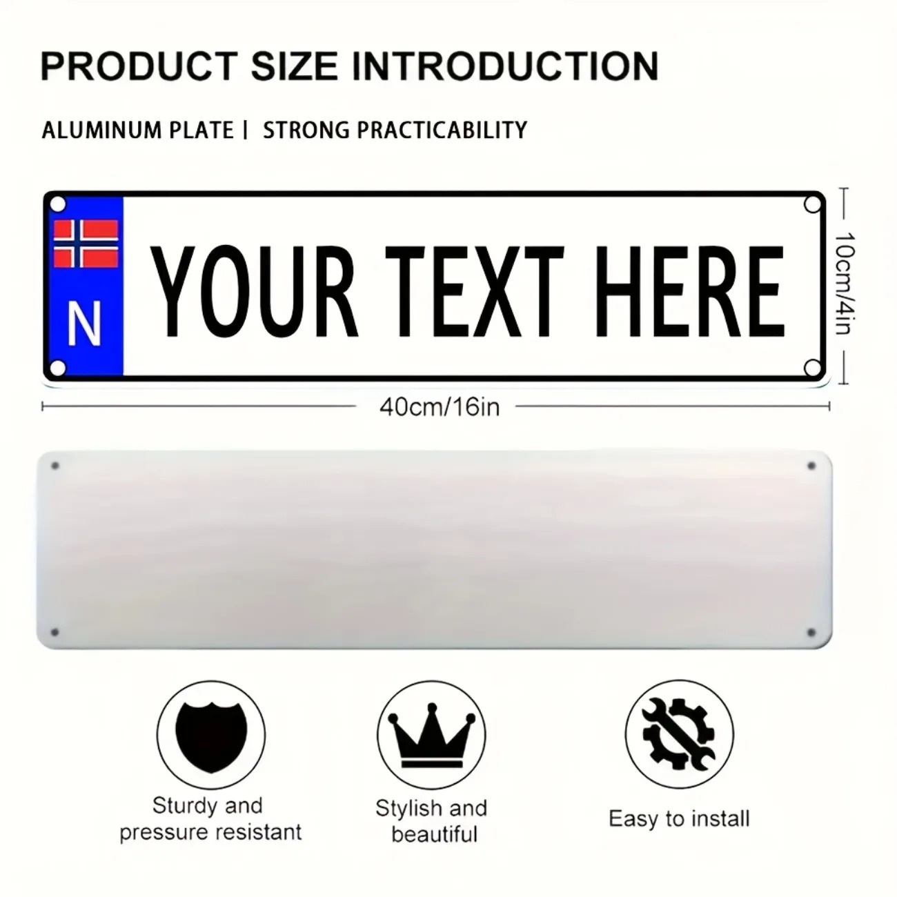 Custom Text Norwegian Vintage  - Outdoor Furniture Metal review and price