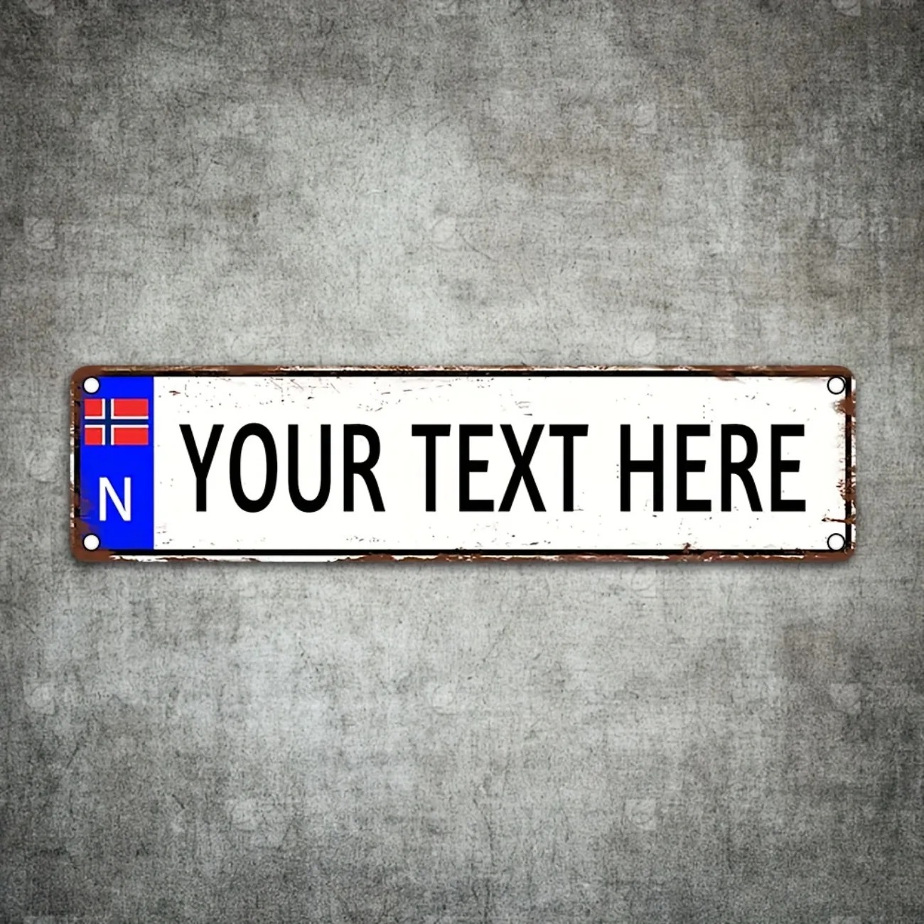 Custom Text Norwegian Vintage  - Outdoor Furniture Metal review and price