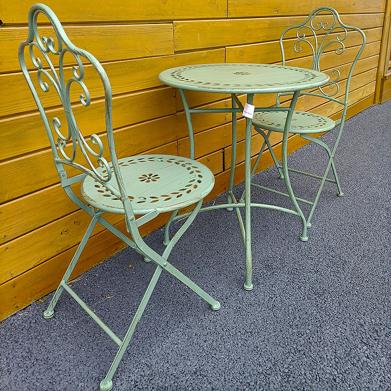 French Country Iron Table and  - Outdoor Furniture Metal Chairs review and price